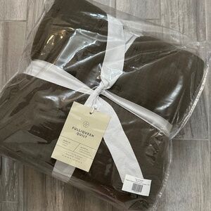 NWT The Citizenry Organic Cotton Gauze Quilt - Olive / Full/Queen